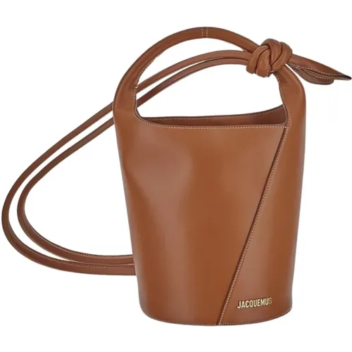 Le Petit Tourni Leather Bag , female, Sizes: ONE SIZE - Jacquemus - Modalova