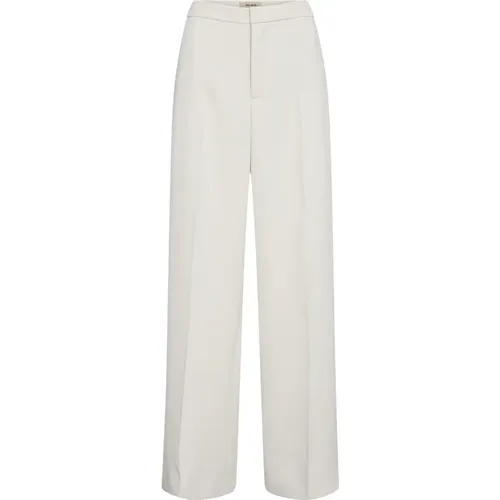 Classic High-Rise Pants Ecru , female, Sizes: XS, M, S - MOS MOSH - Modalova