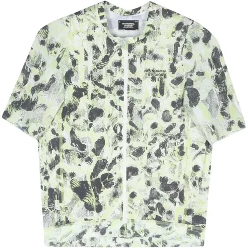 Grünes T-Shirt mit abstraktem Muster , Herren, Größe: L - Pas Normal Studios - Modalova