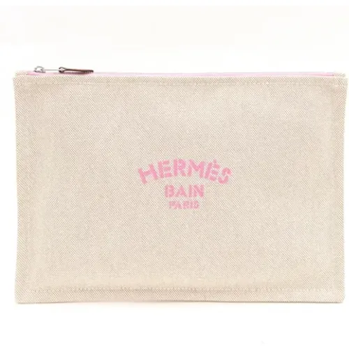 Pre-owned Canvas clutches , female, Sizes: ONE SIZE - Hermès Vintage - Modalova