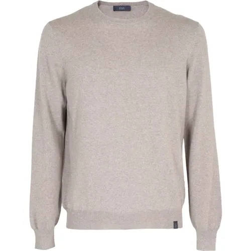 Crew Neck Sweater , male, Sizes: S, 2XL, M - Fay - Modalova