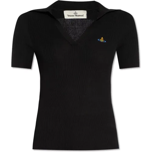 Poloshirt mit Logo , Damen, Größe: S - Vivienne Westwood - Modalova