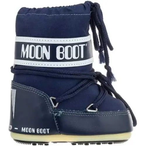 Icon Mini Nylon Blaue Winterstiefel - moon boot - Modalova