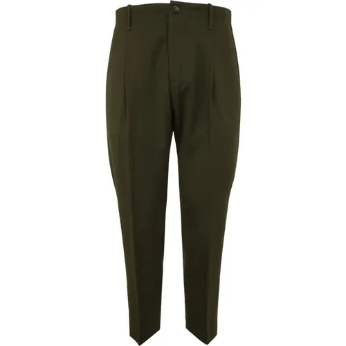 Olive Stretchhose mit Pences , Herren, Größe: S - Nine In The Morning - Modalova