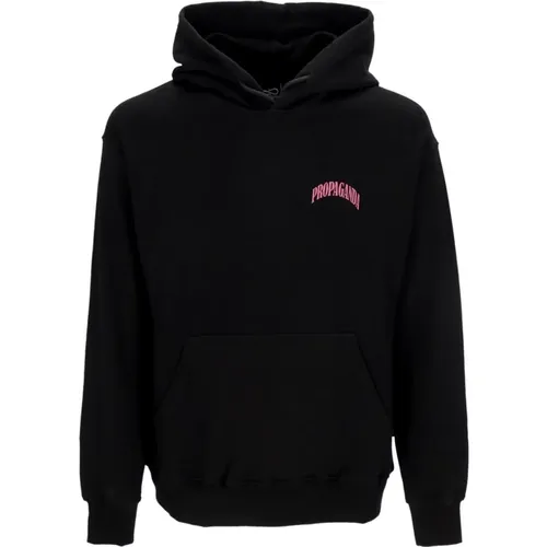 Schwarzer Hoodie mit Kängurutasche , Herren, Größe: S - Propaganda - Modalova