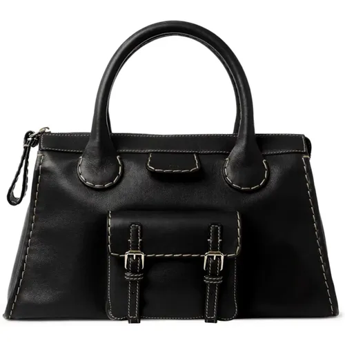 Stylish Leather Handbag , female, Sizes: ONE SIZE - Chloé - Modalova