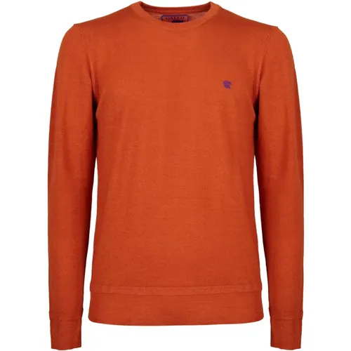 Orange Woll Rundhals Pullover GALLO - Gallo - Modalova