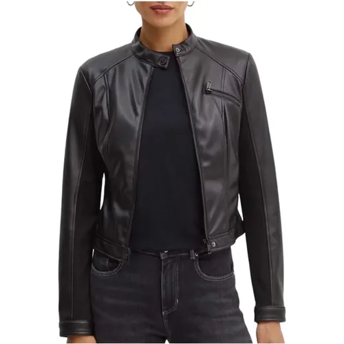 Neue Fiammetta Jacke in Jet Schwarz , Damen, Größe: L - Guess - Modalova