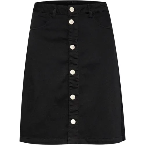 Pitch A-line Skirt with Buttons , female, Sizes: 2XL, S, L, M, XS, 3XL, XL - Cream - Modalova