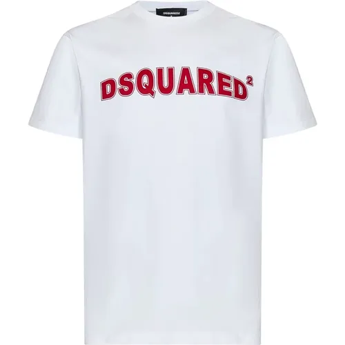 T-shirts and Polos with Red Logo , male, Sizes: M, XL, S, L - Dsquared2 - Modalova