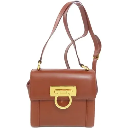 Pre-owned Leather shoulder-bags , female, Sizes: ONE SIZE - Salvatore Ferragamo Pre-owned - Modalova