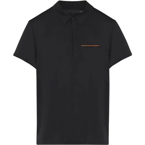 Schwarzes Polo-Shirt für Herren - Stilvoll und Bequem - RRD - Modalova