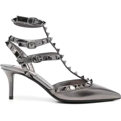 Grey Elegant Sandals for Women , female, Sizes: 3 1/2 UK, 7 UK, 3 UK, 5 1/2 UK, 8 UK, 5 UK, 6 UK, 4 UK, 4 1/2 UK - Valentino Garavani - Modalova