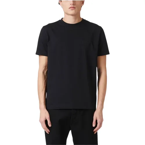 Schwarzes Baumwoll Regular Fit T-Shirt , Herren, Größe: M - Iceberg - Modalova