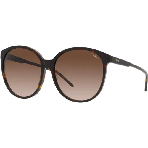 Stylish Sunglasses in Havana/ Shaded , female, Sizes: 56 MM - Vogue - Modalova