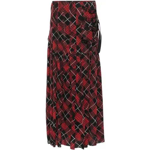 Printed Mesh Long Skirt in , female, Sizes: M, S, XS - Jean Paul Gaultier - Modalova