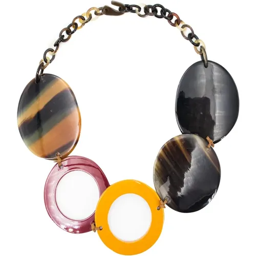 Halskette mit farbigen kreisförmigen Elementen - Antonelli Firenze - Modalova