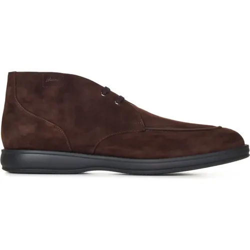 Coffee Leather Lace-Up Shoes , male, Sizes: 11 UK, 6 UK, 8 UK - Brioni - Modalova