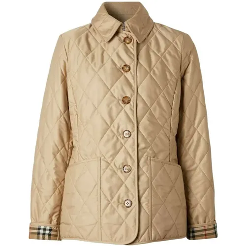 Diamond Quilted Thermoregulated Jacket , female, Sizes: M - Burberry - Modalova
