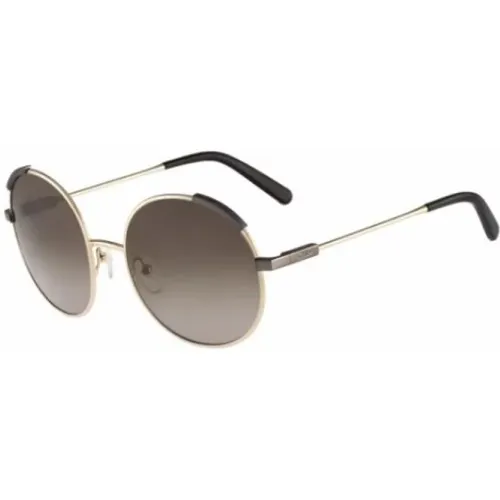 Eria Sunglasses in Light Gold and Khaki , female, Sizes: 56 MM - Chloé - Modalova