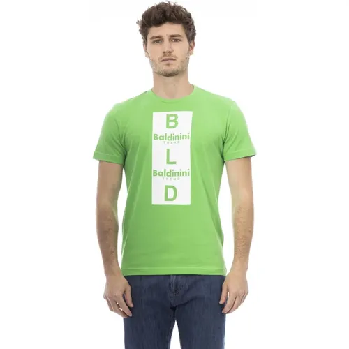 Kurzarm Rundhals T-Shirt , Herren, Größe: S - Baldinini - Modalova