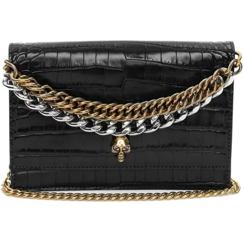 Mini Skull Leather Bag , female, Sizes: ONE SIZE - alexander mcqueen - Modalova