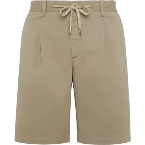 Stretch-Baumwoll-Sommer-Bermuda-Shorts , Herren, Größe: M - Boggi Milano - Modalova