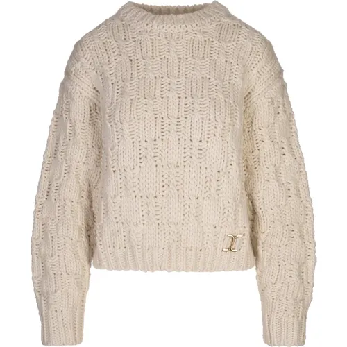 Milchfarbener Crew-Neck Pullover - Chloé - Modalova