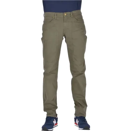 Gabardine Trousers with Iconic Patch , male, Sizes: W35, W30, W34, W33, W36 - Jeckerson - Modalova