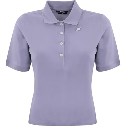 Cotton Polo Shirt Slim Fit Short Sleeve , female, Sizes: L, M, S, XS - K-way - Modalova