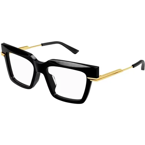 Schwarze Optische Brille, vielseitig und stilvoll , Damen, Größe: 53 MM - Bottega Veneta - Modalova