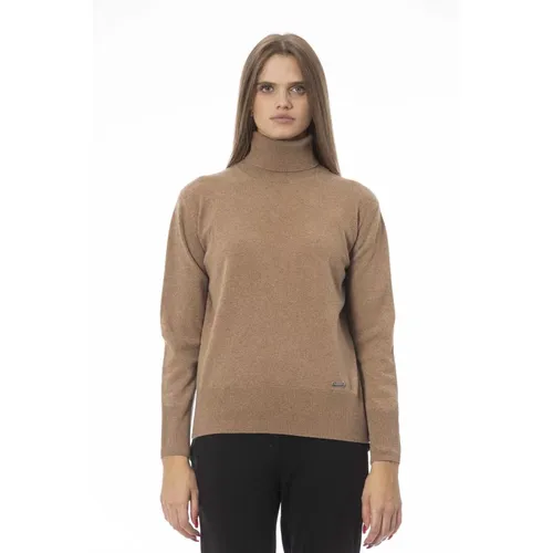 Trendiger Pullover - Langarm - Monogramm , Damen, Größe: M - Baldinini - Modalova