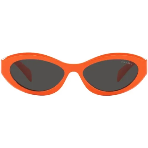 Cateye Sunglasses with Grey Lenses , female, Sizes: 55 MM - Prada - Modalova