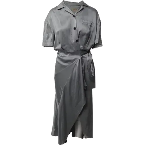 Pre-owned Silk dresses , female, Sizes: XS - Burberry Vintage - Modalova