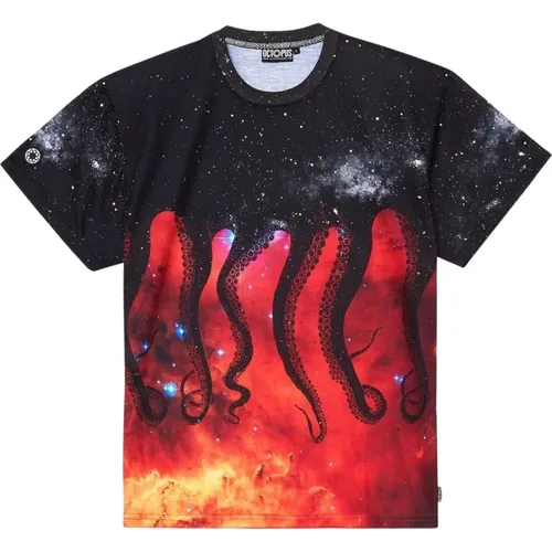 Oktopus Galaxy T-Shirt , Herren, Größe: L - Octopus - Modalova