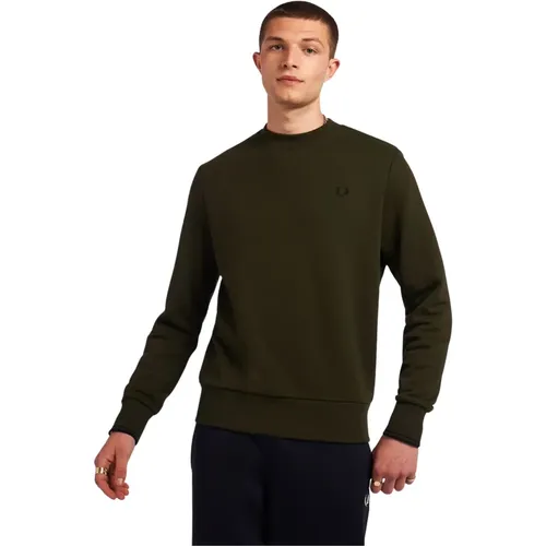 Men's Sweatshirt with Curly Hem , male, Sizes: M, S - Fred Perry - Modalova