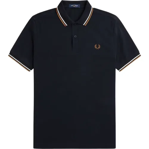 Double Stripe Polo Shirt , male, Sizes: S, XL, M, 2XL, L - Fred Perry - Modalova