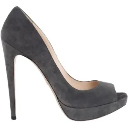 Pre-owned Suede heels , female, Sizes: 7 UK - Prada Vintage - Modalova