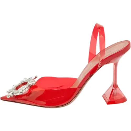 Pre-owned Fabric heels , female, Sizes: 3 UK - Amina Muaddi Pre-owned - Modalova
