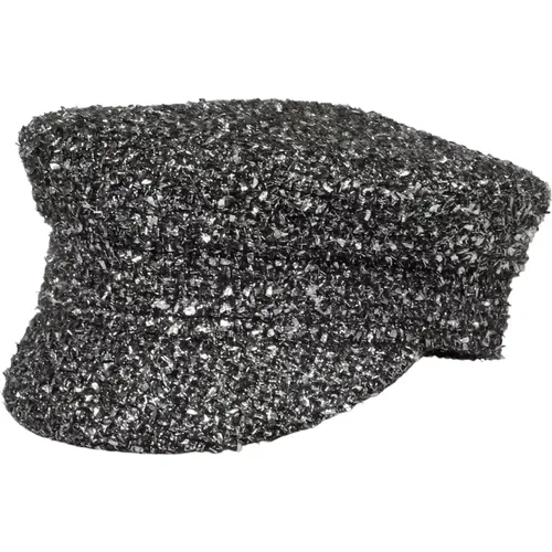 Silver-Toned Tweed Baker BOY CAP , female, Sizes: M, XS - Ruslan Baginskiy - Modalova
