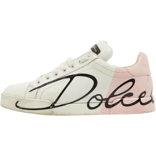 Pre-owned Leather sneakers , female, Sizes: 5 UK - Dolce & Gabbana Pre-owned - Modalova