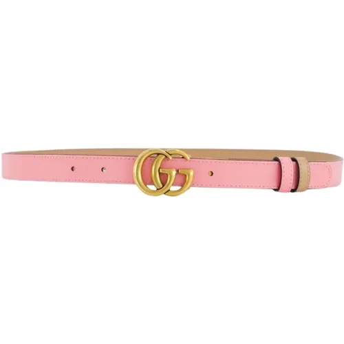 Reversible Thin Belt with Double G Buckle , female, Sizes: 90 CM - Gucci - Modalova