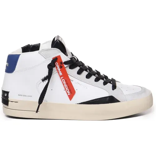 Multicolour High Top Sneakers Band Sole , male, Sizes: 8 UK, 10 UK, 6 UK, 9 UK, 7 UK - Crime London - Modalova