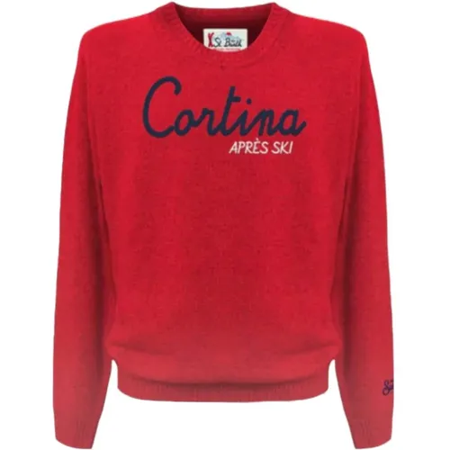 Crewneck Sweater Cortina Embroidery , male, Sizes: M, S - MC2 Saint Barth - Modalova