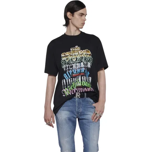 Multicolor Oversized T-Shirt , Herren, Größe: XL - John Richmond - Modalova