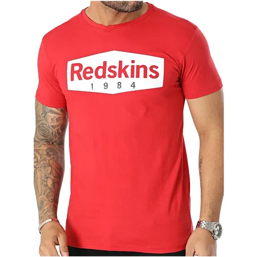 Baumwoll Logo Print T-Shirt - Redskins - Modalova