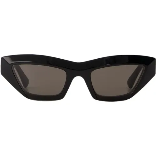 Schwarze/Graue Sonnenbrille - Stilvolles Design , Damen, Größe: ONE Size - Bottega Veneta - Modalova