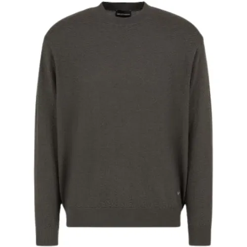 Chimera Wool Crew-neck Sweater , male, Sizes: 2XL - Emporio Armani - Modalova