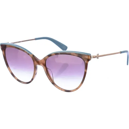 Damen Sonnenbrille mit Metallrahmen - Havana Farbe , Damen, Größe: ONE Size - Longchamp - Modalova