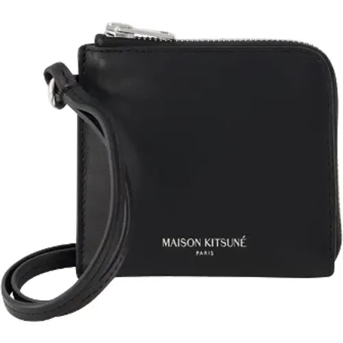 Leather wallets , female, Sizes: ONE SIZE - Maison Kitsuné - Modalova